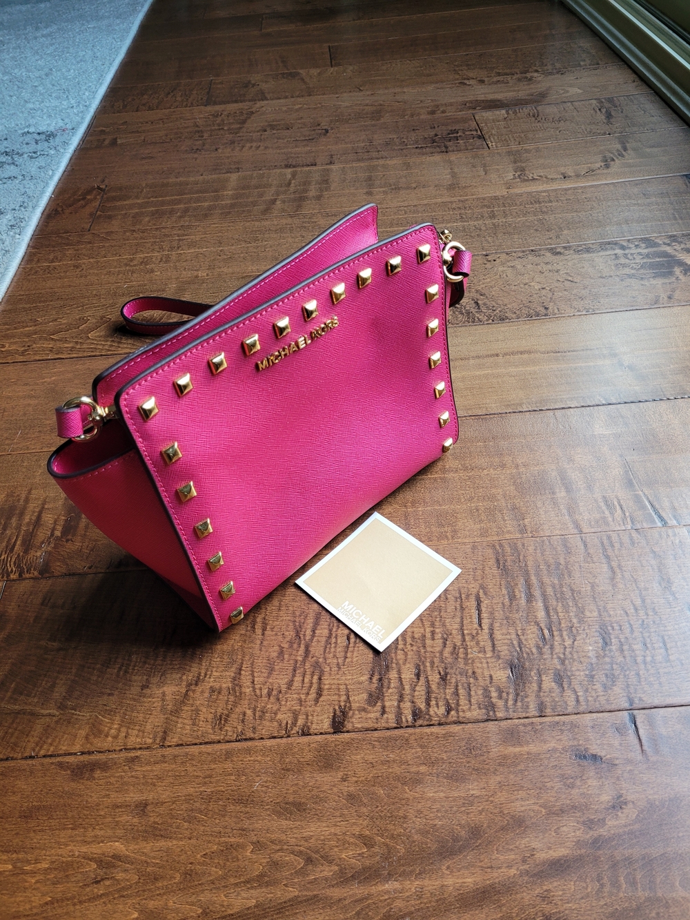 Michael Kors Pink Studded Crossbody Bag